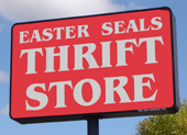 Easter Seals Thrift Store sign.