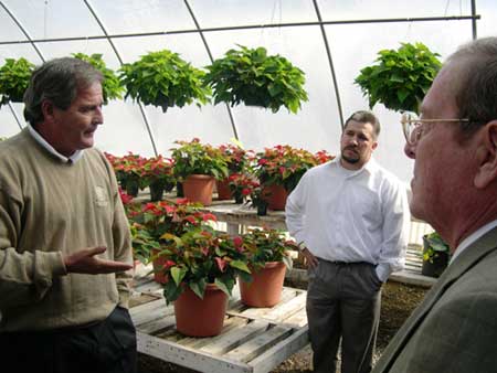 Senator Domenici visits our greenhouses