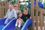 preschool friends on playground