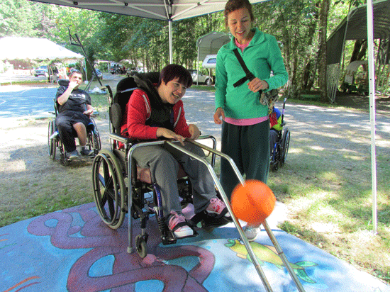 bowling at camp