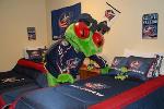 Stinger Makes a Bed in Easter Seals' Apartment